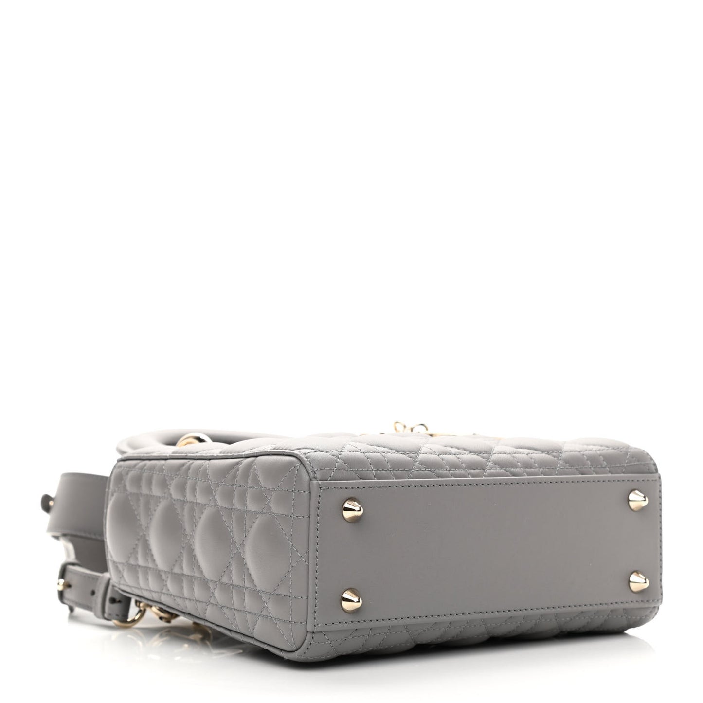 Lambskin Cannage Small My ABCDior Lady Dior Grey