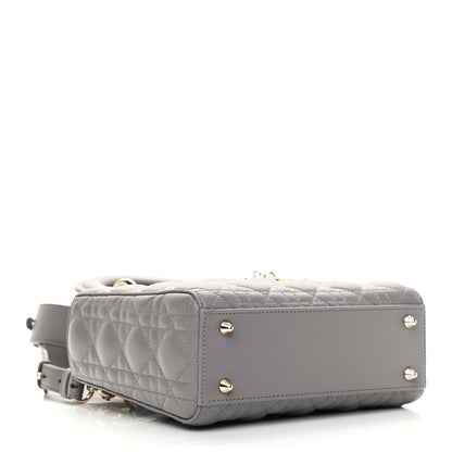 Christian Dior Lambskin Cannage Small My ABCDior Lady Dior Grey 4 of 10
