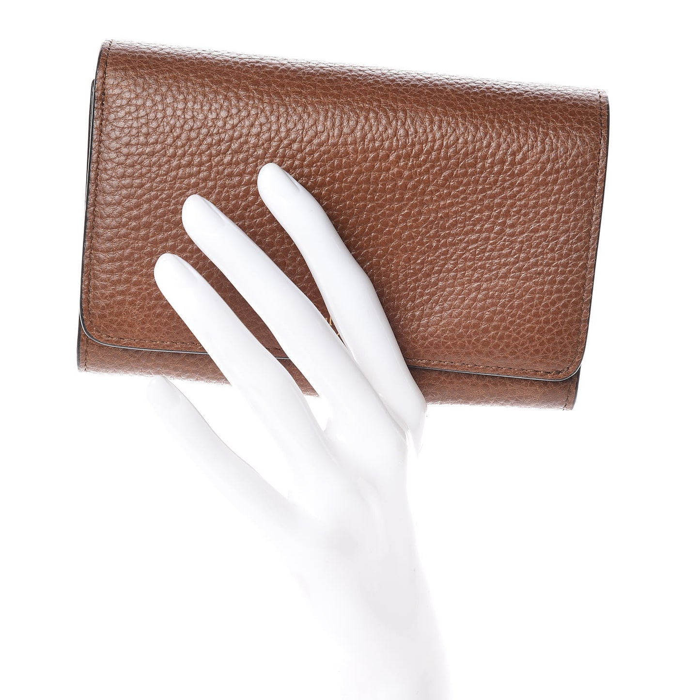 Grain Vegetable Tanned Calfskin Medium Continental Wallet Oak