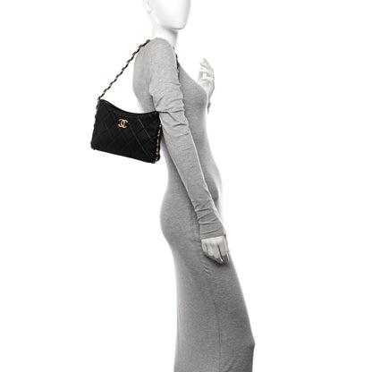 Chanel Lambskin Quilted Small CC Links Hobo Black 2 of 10