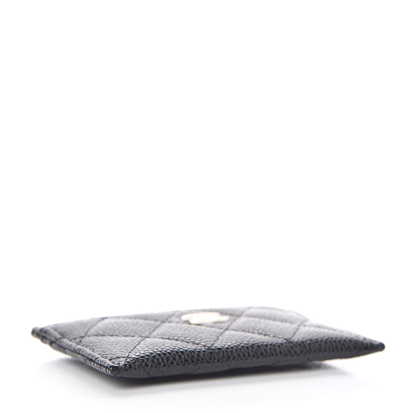 Caviar Quilted Card Holder Black