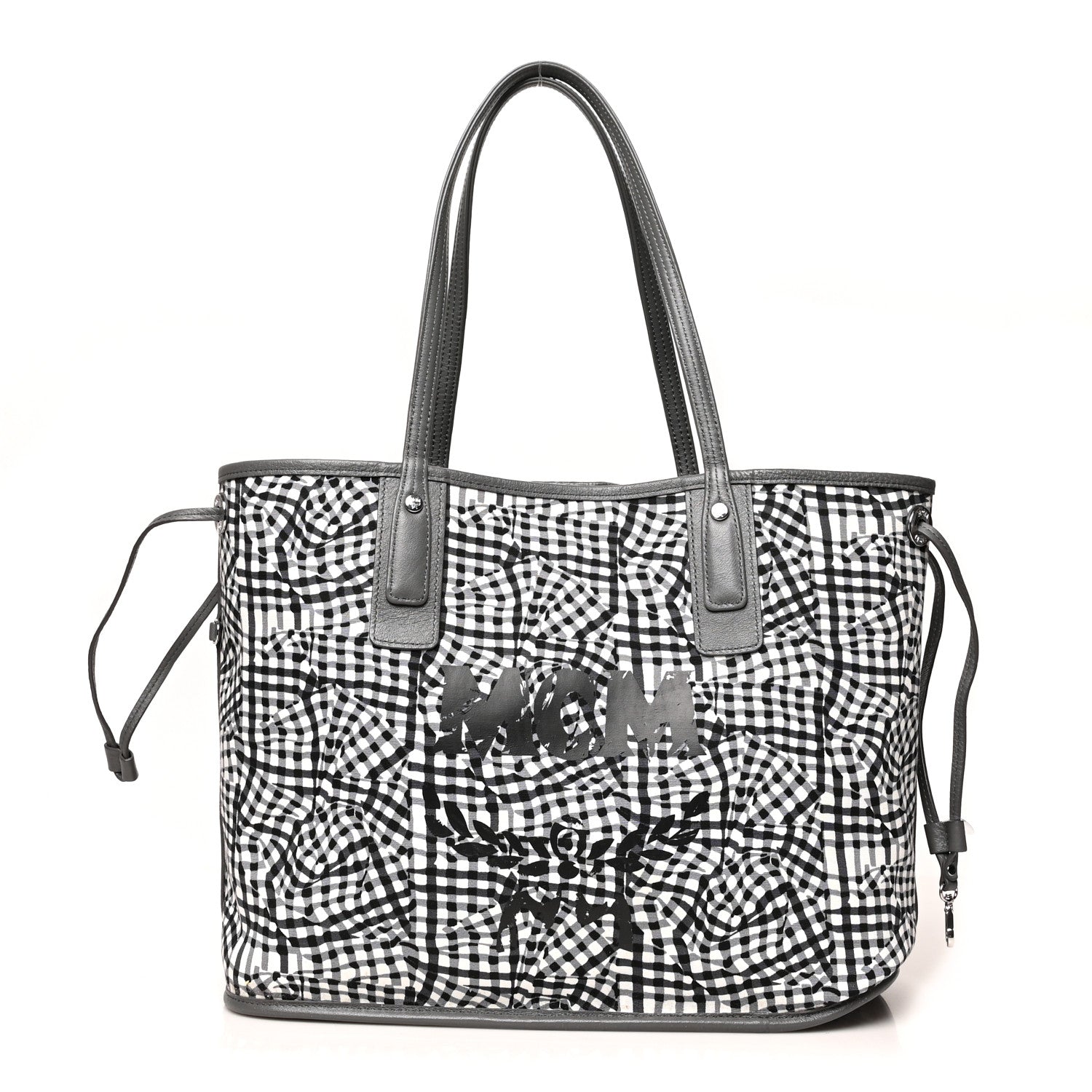 MCM Visetos Medium Liz Reversible Shopper Tote Phantom Grey 12 of 20