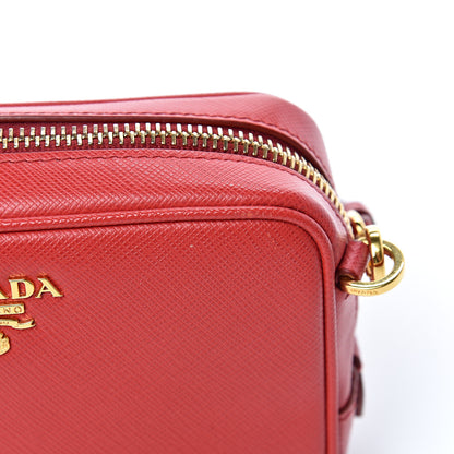 Prada Saffiano Mini Camera Crossbody Bag Fuoco 10 of 10