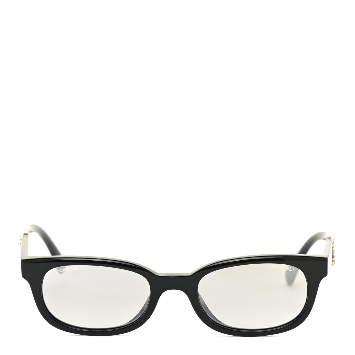 Acetate Square Crystal CC Sunglasses S2264 Black
