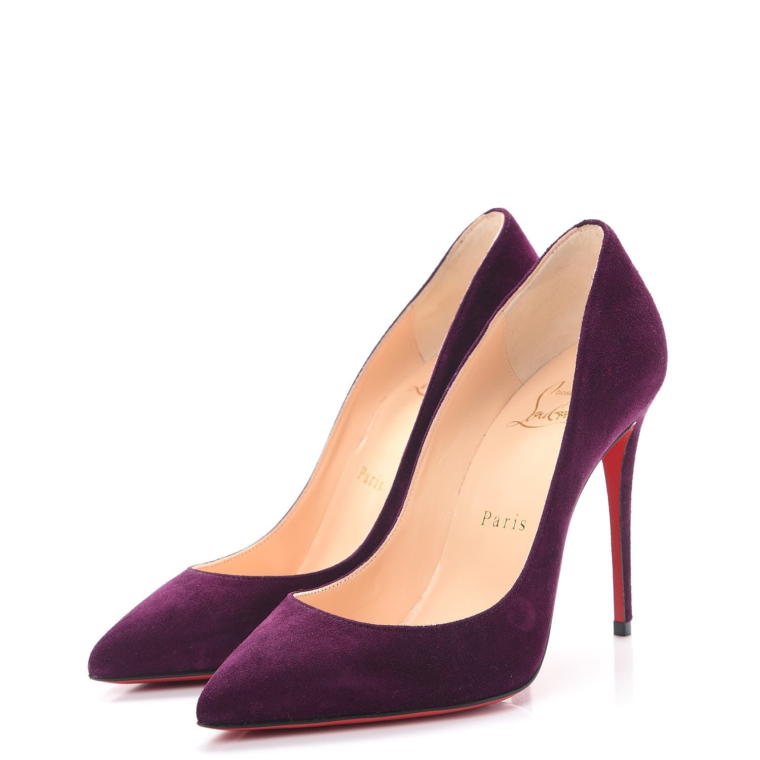 Christian Louboutin Veau Velours Pigalle Follies 100 Pumps 35.5 Merlot 3 of 10