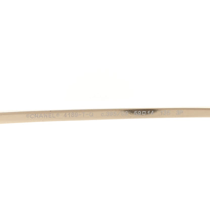 Chanel Aviator CC Sunglasses 4189-T-Q Gold 6 of 6