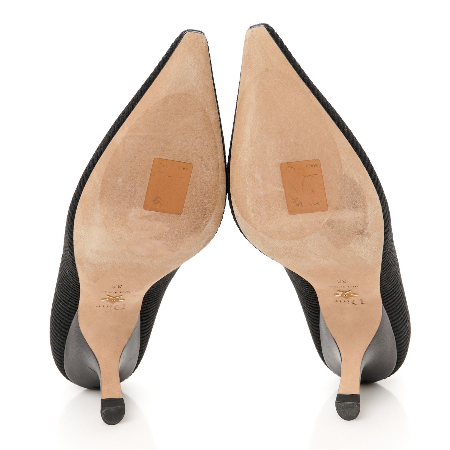Technical Canvas Ribbon Embroidered J'Adior 65mm Pumps 38 Black
