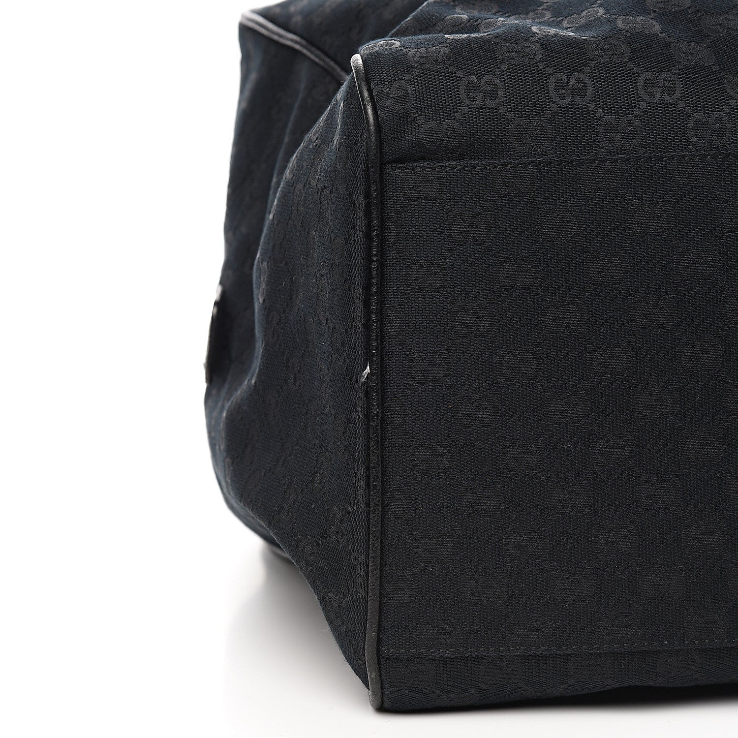 Gucci GG Monogram Web Large Collapsible Carry On Duffle Bag Black 7 of 9