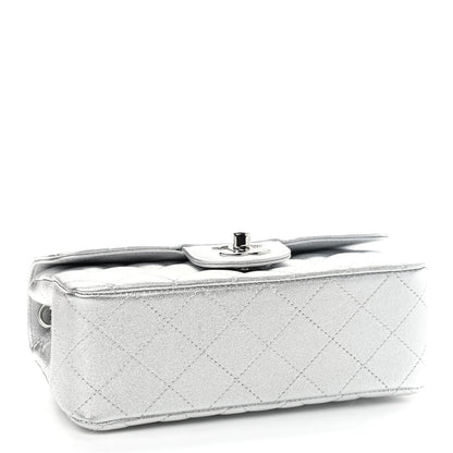 Chanel Metallic Lambskin Quilted Mini Rectangular Flap Silver 4 of 9