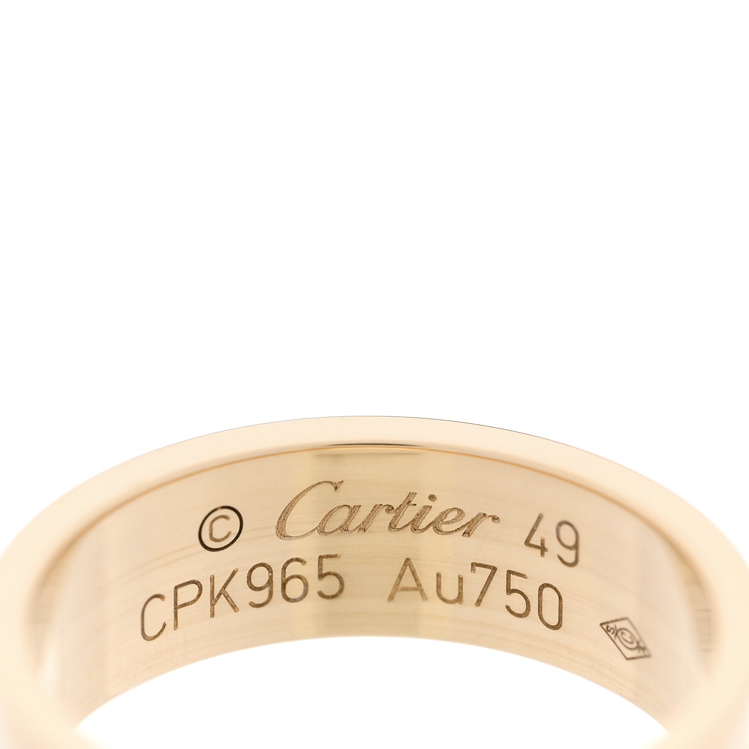 Cartier 18K Yellow Gold 5.5mm LOVE Ring 49 5 4 of 5