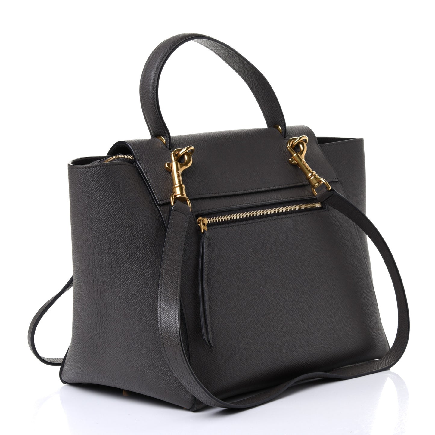 Grained Calfskin Mini Belt Bag Grey