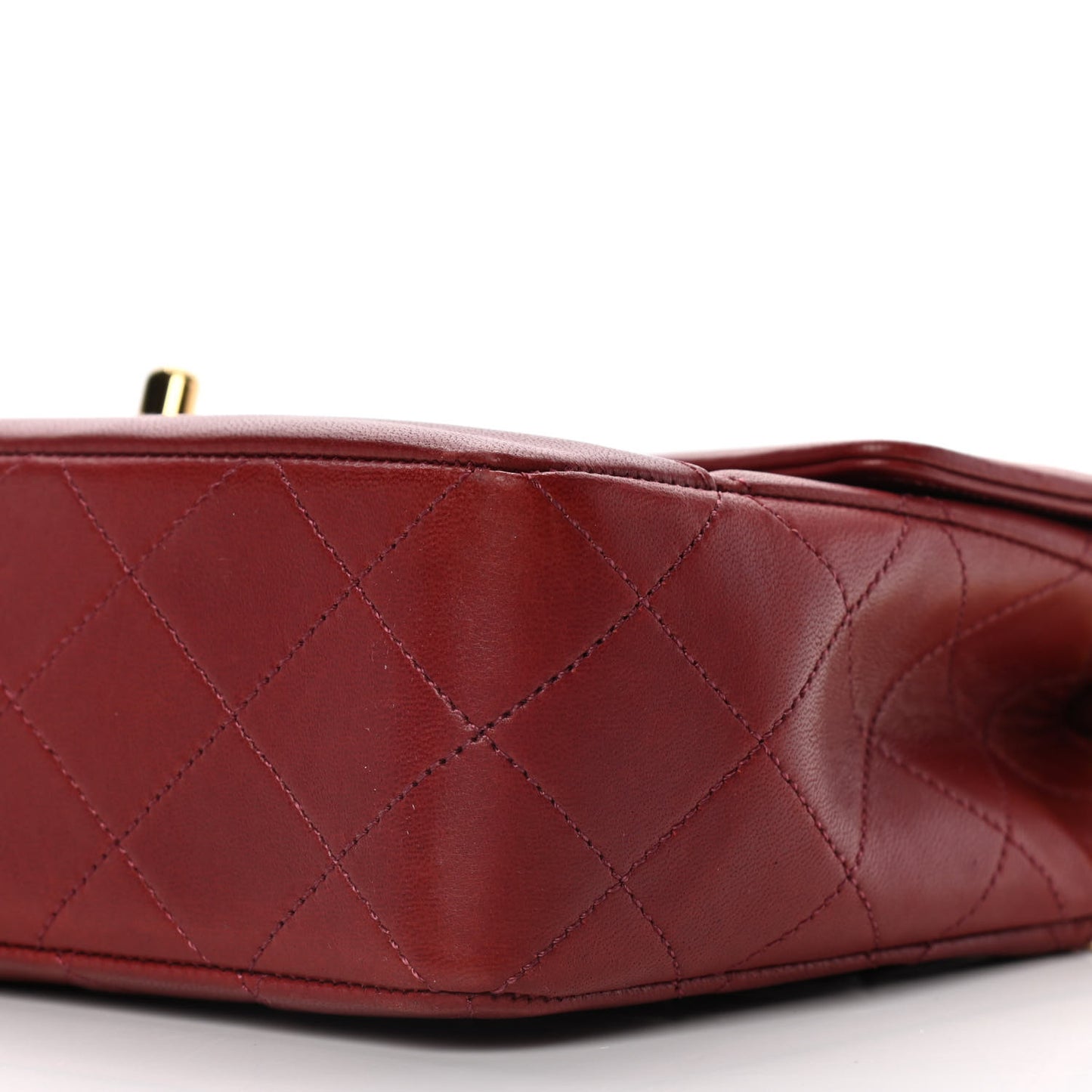 Lambskin Quilted Small Single Flap Red