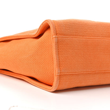 Chanel Canvas Small Deauville Tote Orange 8 of 10
