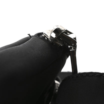 Prada Spazzolato Rois Nylon Metal Triangle Logo Monolith Pouch Pocket 55mm Boots 36.5 Black 9 of 9