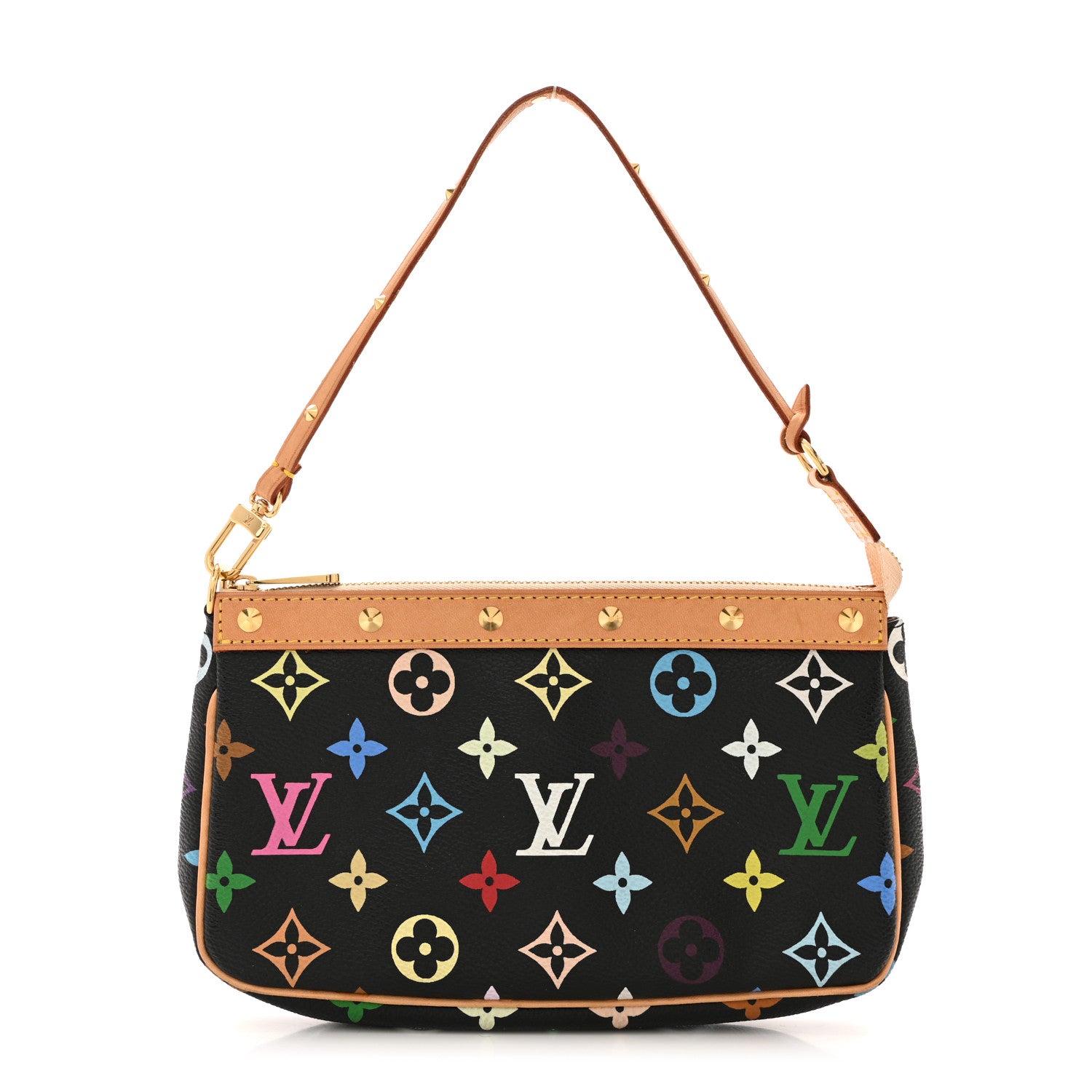 Louis Vuitton Monogram Multicolor Pochette Accessories Black 1 of 13