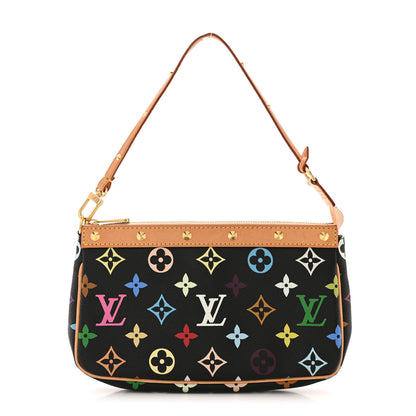 Louis Vuitton Monogram Multicolor Pochette Accessories Black 1 of 13
