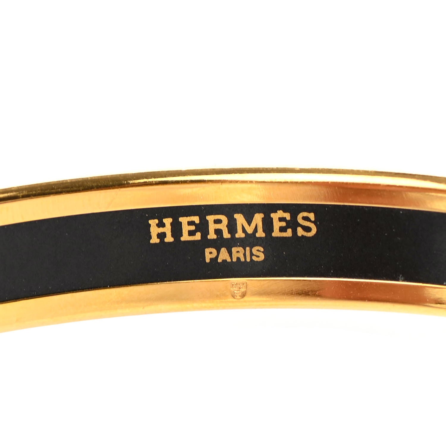 Hermes Enamel Printed Narrow Dreamcatchers Bracelet 65 Black 3 of 4