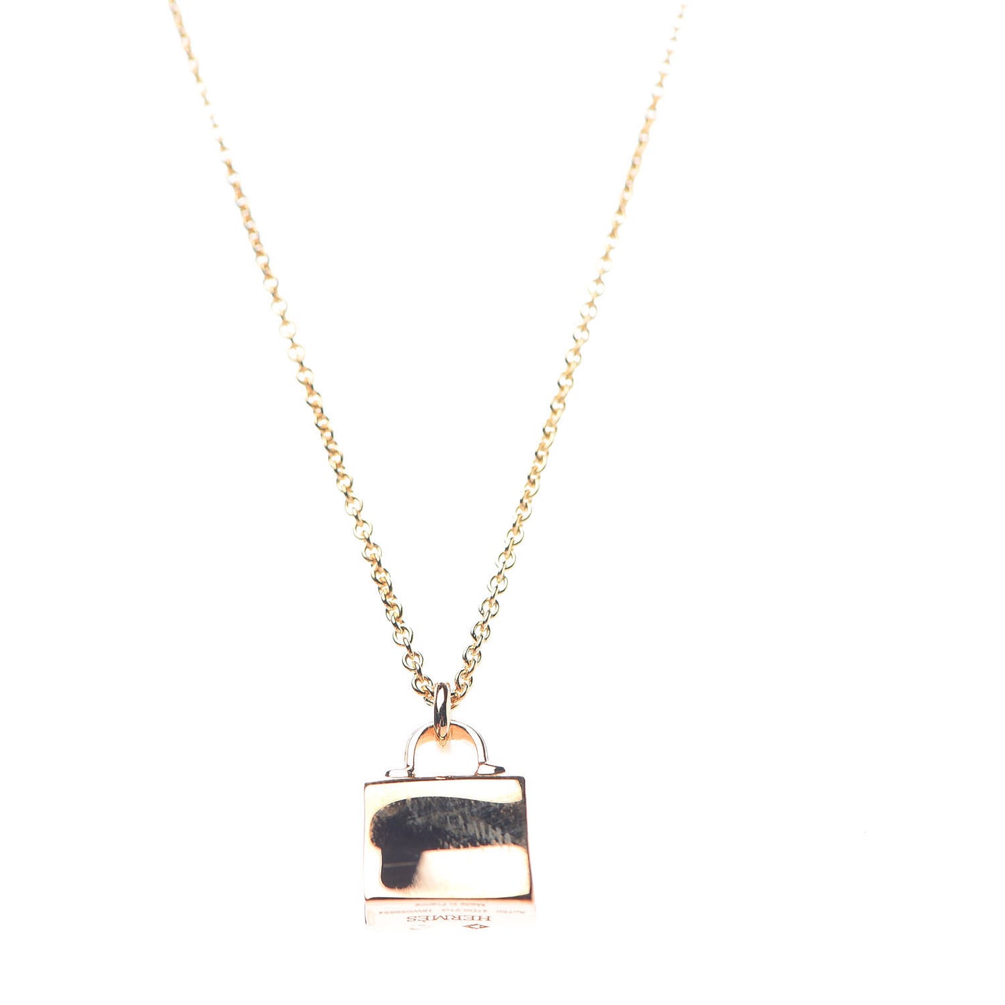 18K Rose Gold Diamond Kelly Amulette Pendant Necklace