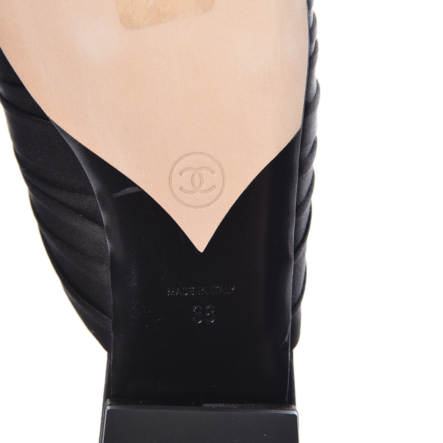 Chanel Satin Bow Mules 38 Black 7 of 10