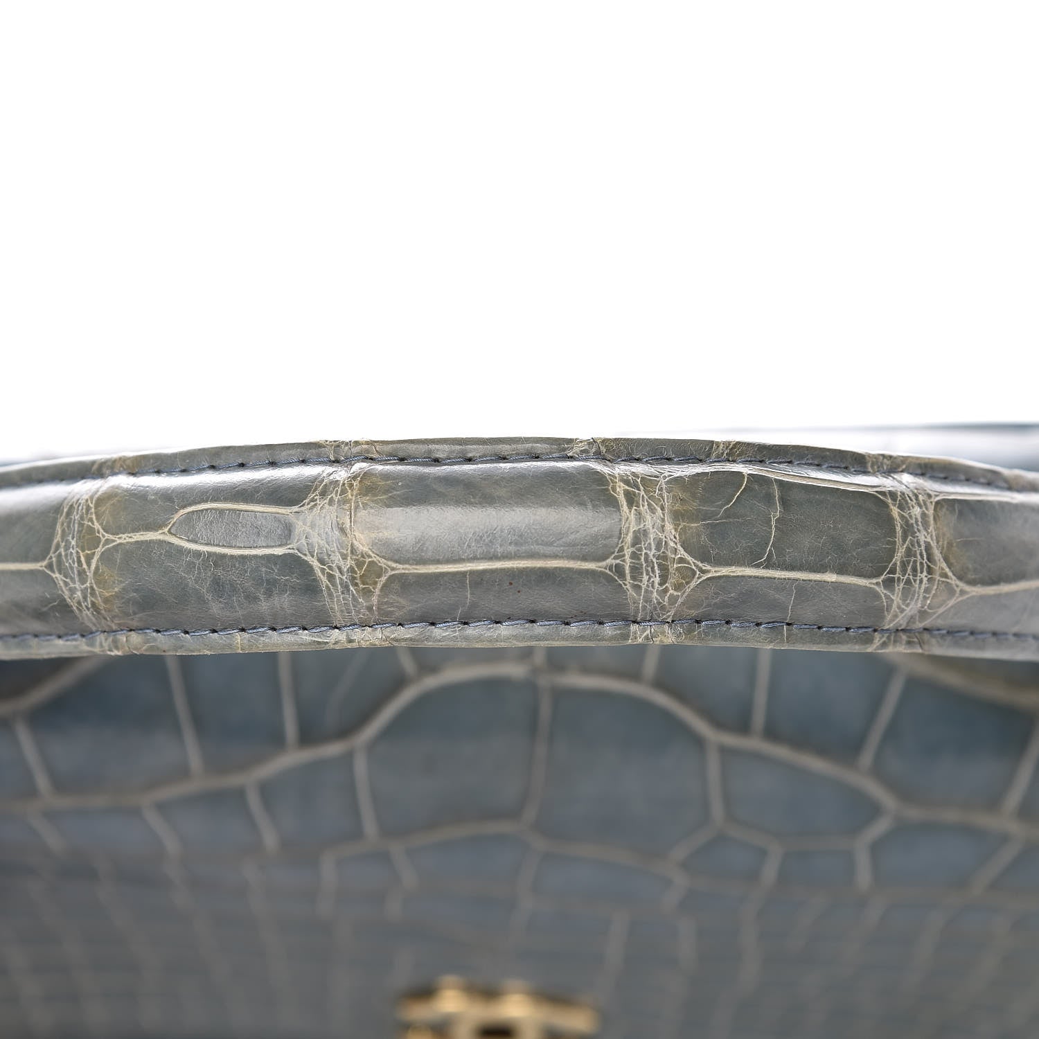 Chanel Alligator Jumbo Kelly Flap Blue 13 of 19