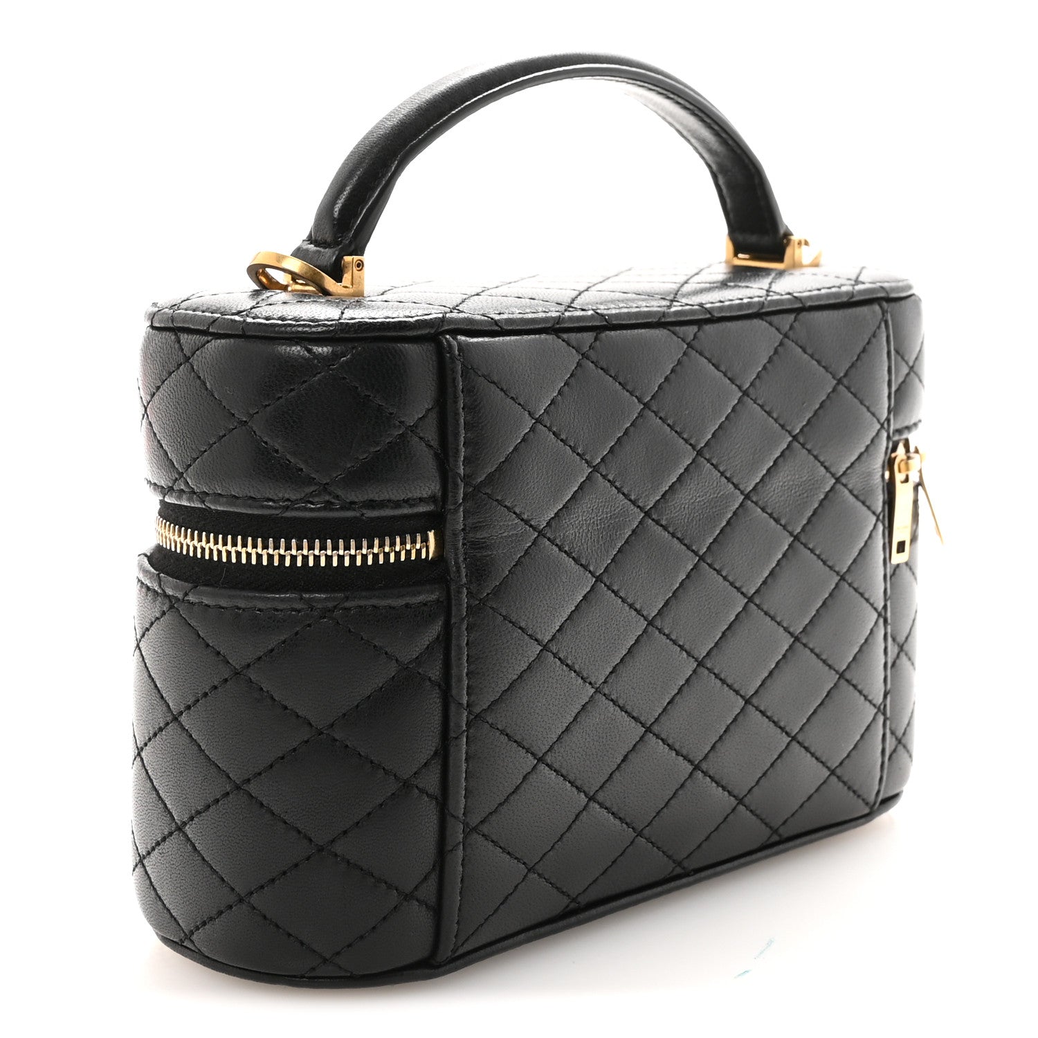 Saint Laurent Lambskin Quilted Mini Gaby Vanity Case Black 2 of 8