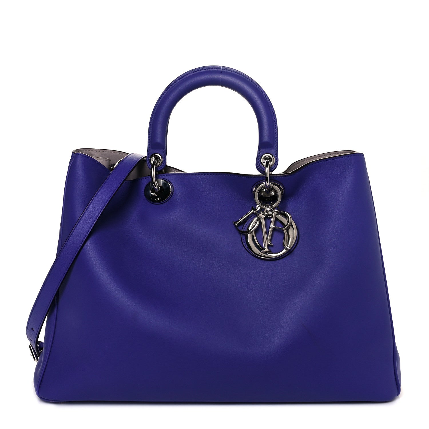 Christian Dior Smooth Calfskin Large Diorissimo Tote Blue Sapphire 1 of 8