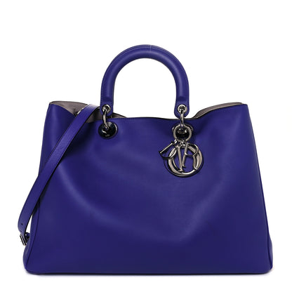 Christian Dior Smooth Calfskin Large Diorissimo Tote Blue Sapphire 1 of 8