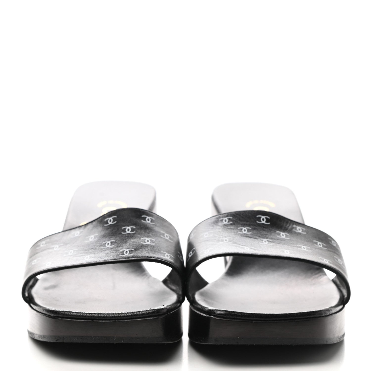Chanel Lambskin Mules 38 Black 2 of 8