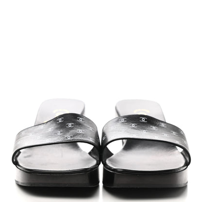 Chanel Lambskin Mules 38 Black 2 of 8