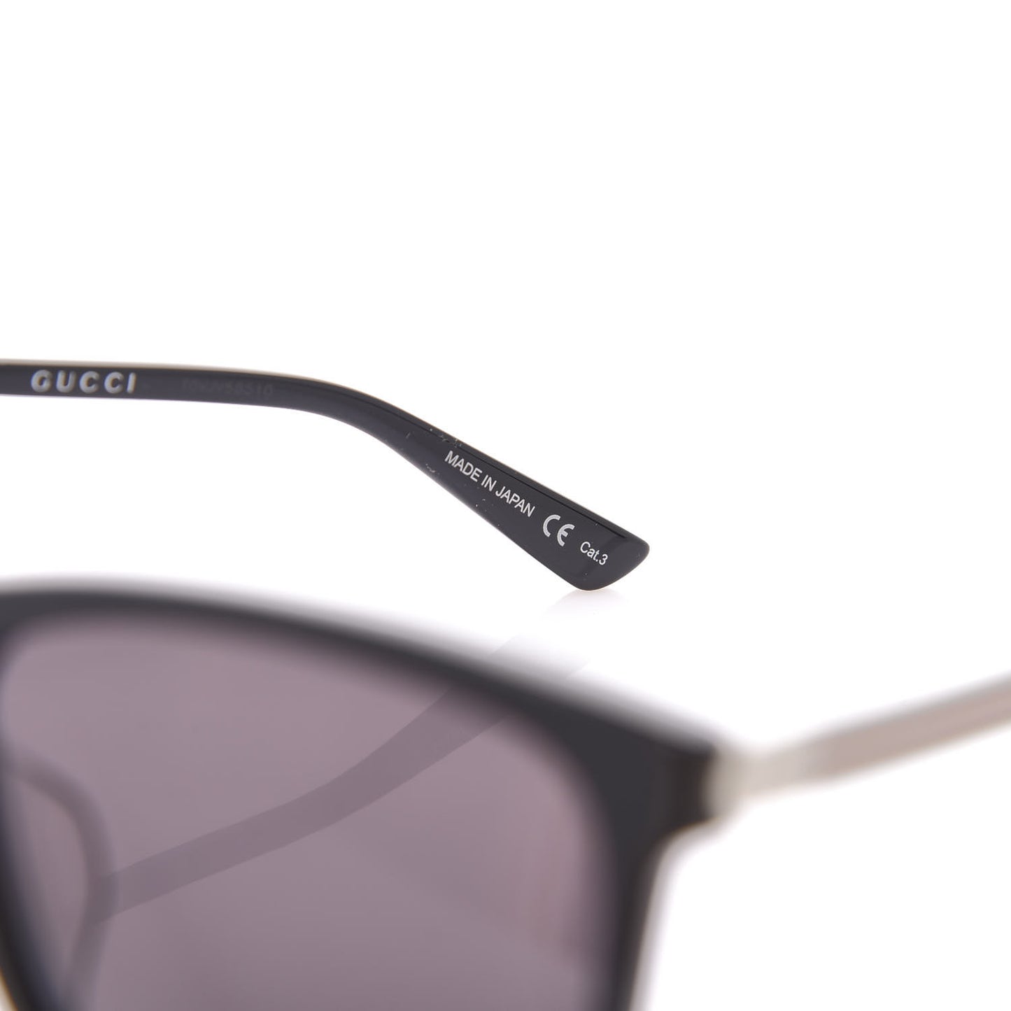 Acetate Square Frame Web Sunglasses GG0078SK Black