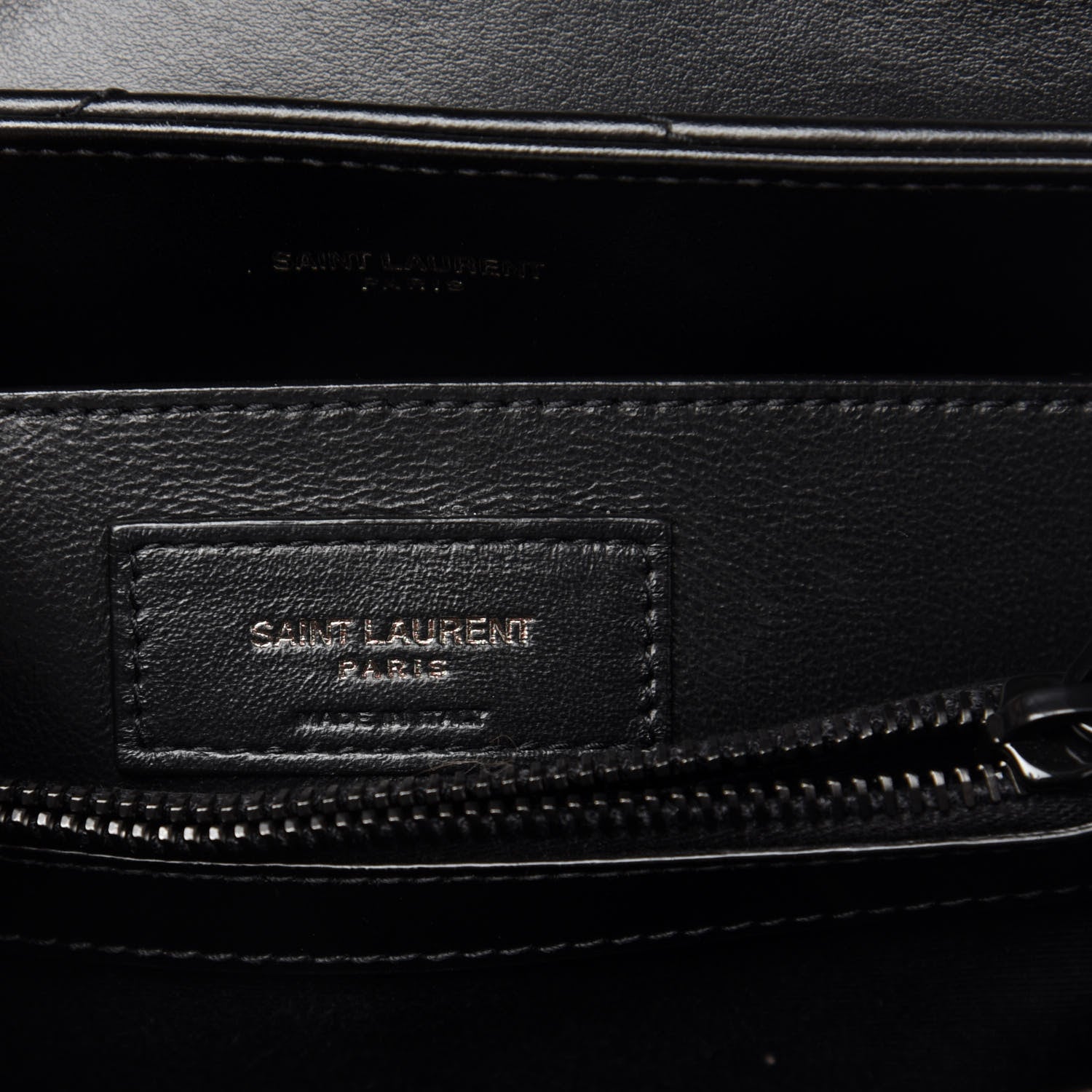 Saint Laurent Calfskin Y Quilted Monogram Small Loulou Chain Satchel Black 8 of 11