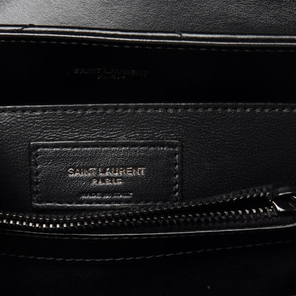 Saint Laurent Calfskin Y Quilted Monogram Small Loulou Chain Satchel Black 8 of 11