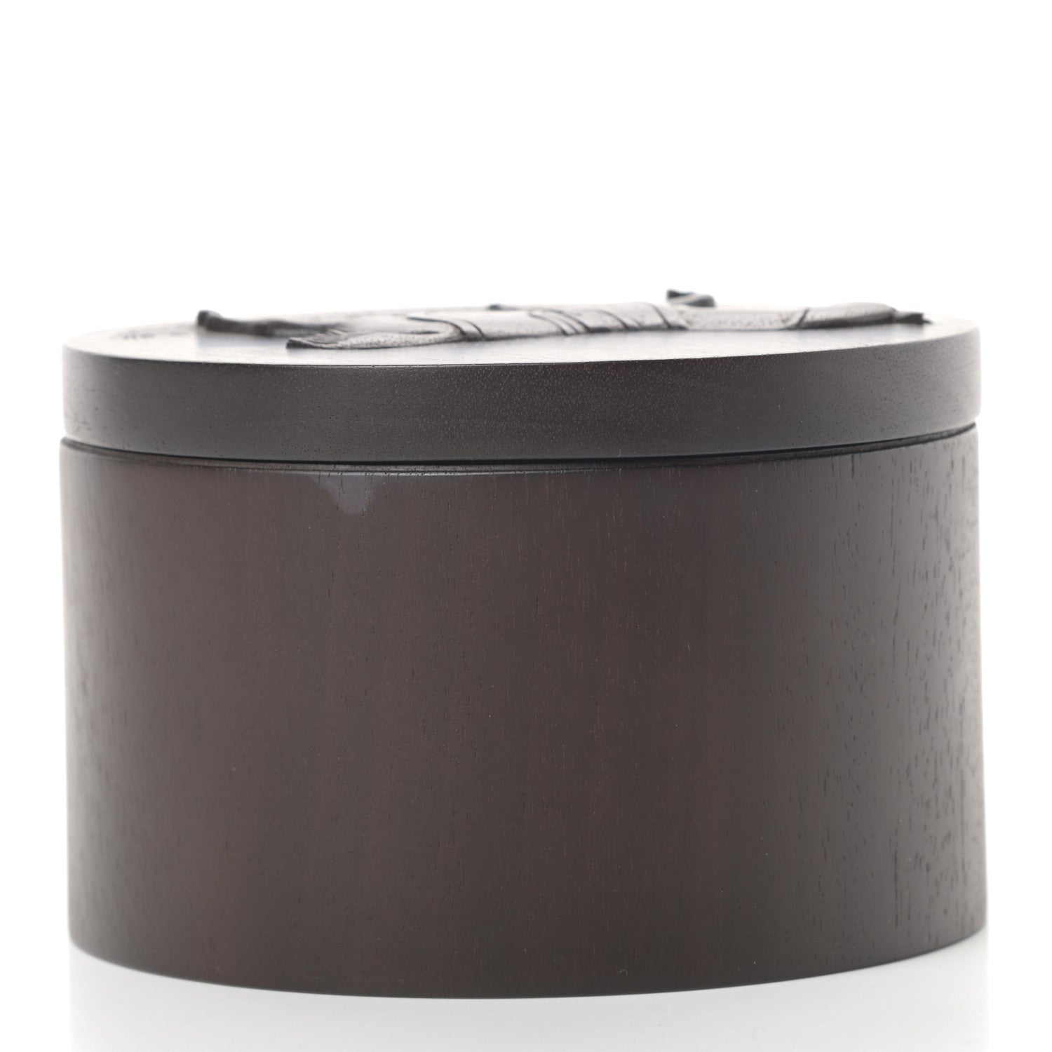 Hermes Mahogany Wood Cheval a la Couverture Twilly Box Acajou Ebenise 3 of 11