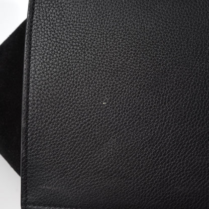 Celine Drummed Calfskin Suede Medium Trapeze Black 8 of 9