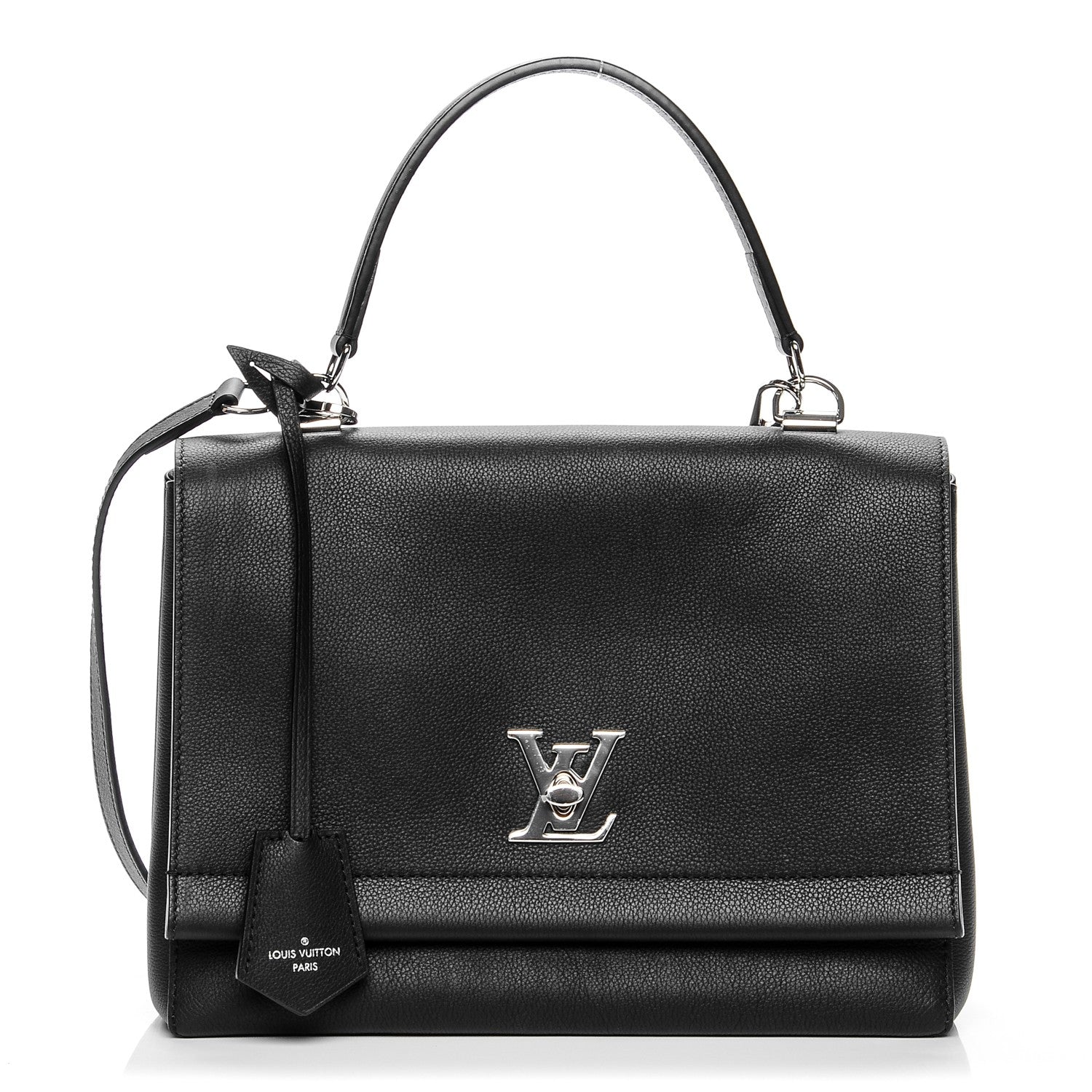 Louis Vuitton Soft Calfskin Lockme II Top Handle Black 1 of 7