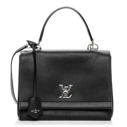 Louis Vuitton Soft Calfskin Lockme II Top Handle Black 1 of 7