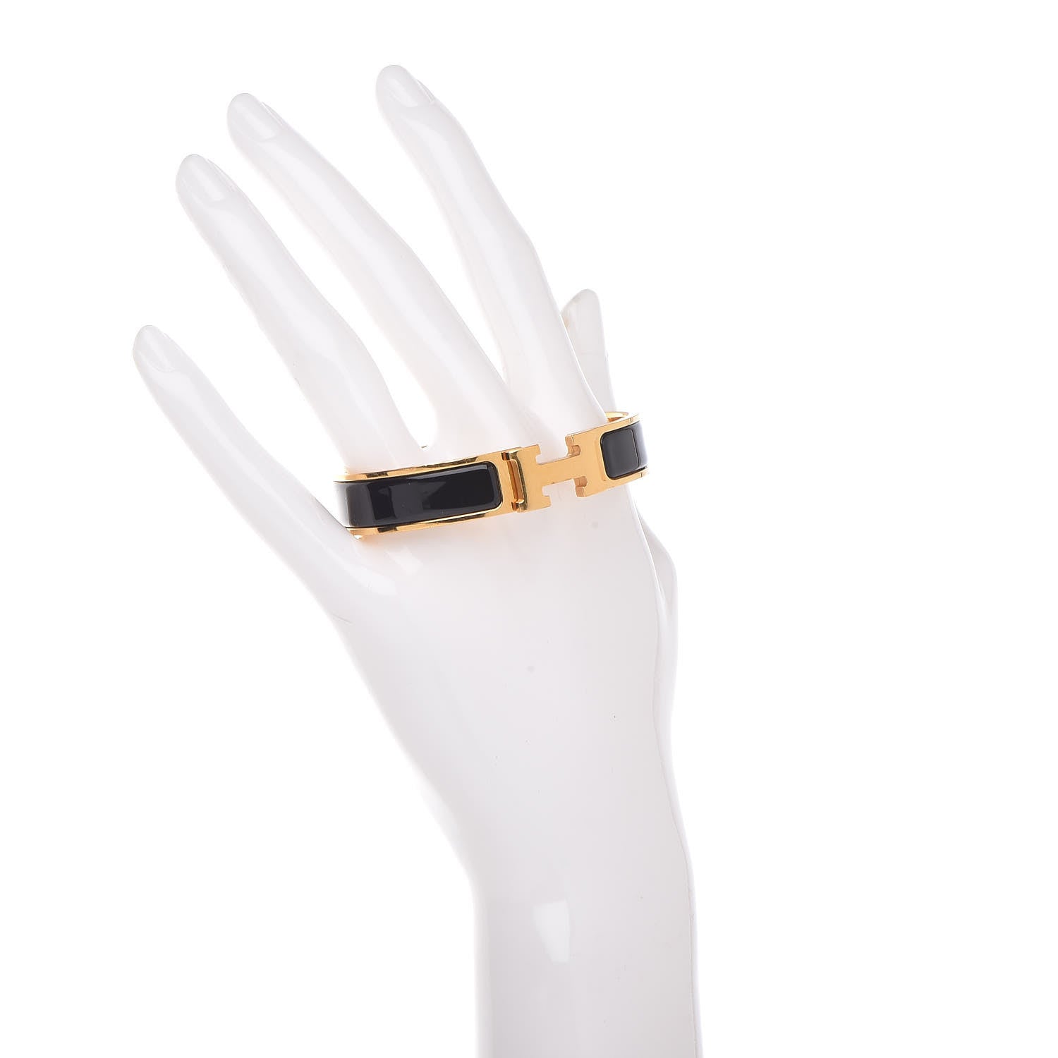 Hermes Enamel Narrow Clic Clac H Bracelet PM Black 2 of 4