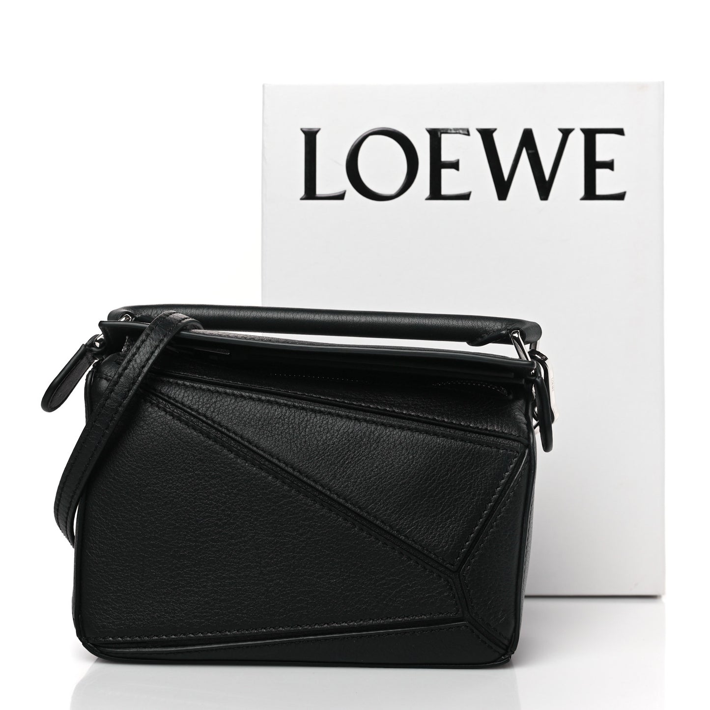 Calfskin Mini Puzzle Bag Black