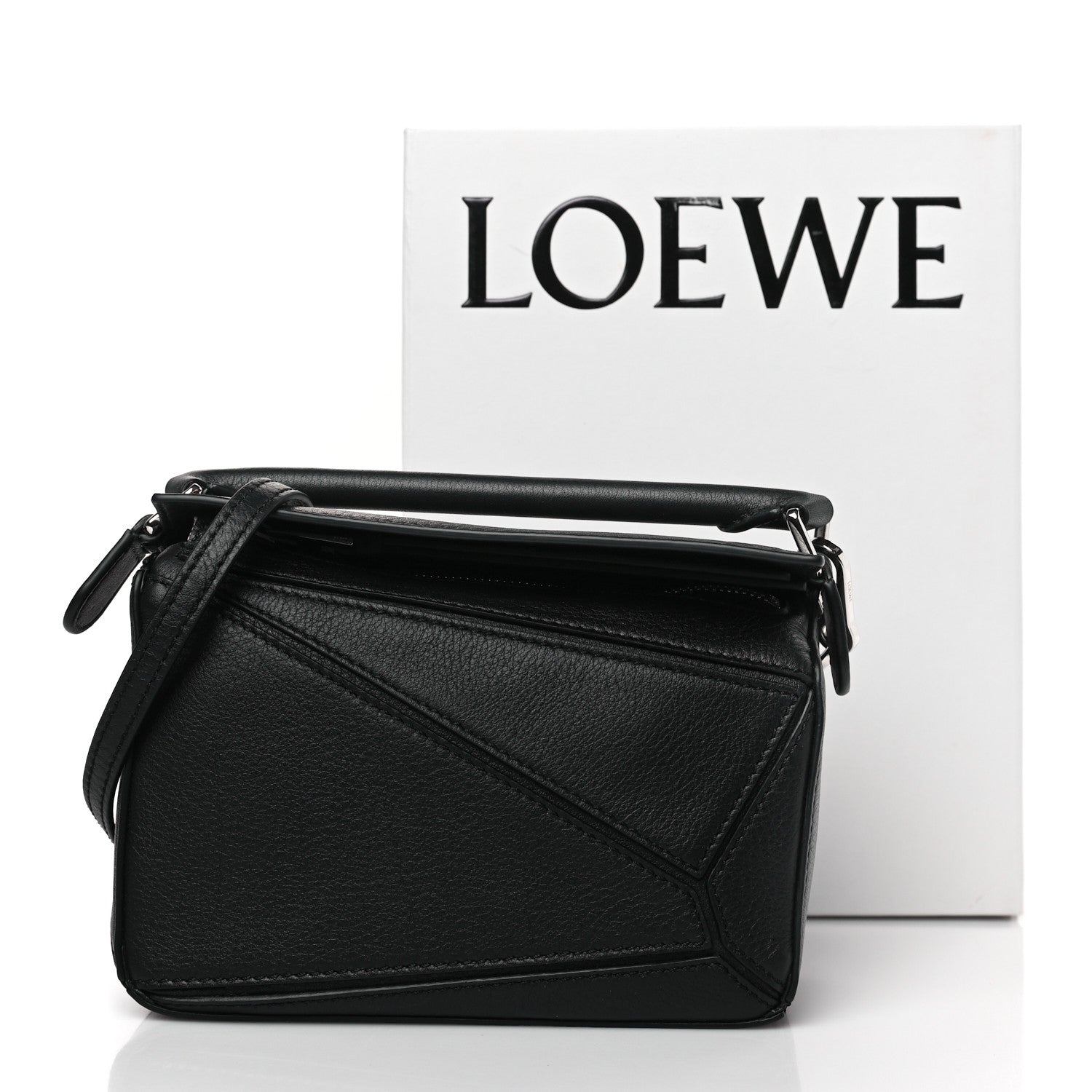 Loewe Calfskin Mini Puzzle Bag Black 9 of 9