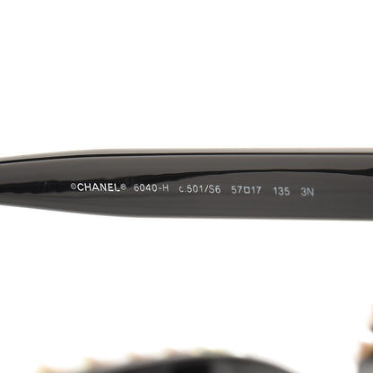 Chanel Freshwater Cultured Pearl Butterfly Sunglasses 6040-H Black 6 of 9