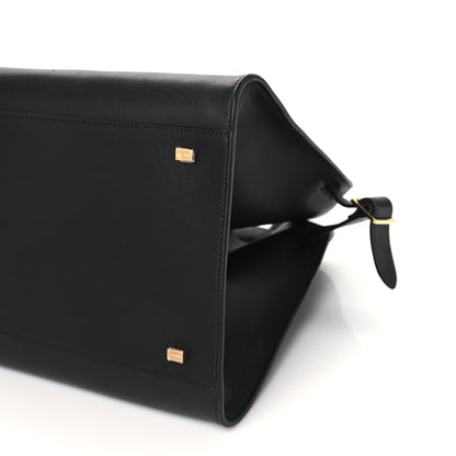 The Row Polished Saddle Calfskin Soft Margaux 15 Black 9 of 9