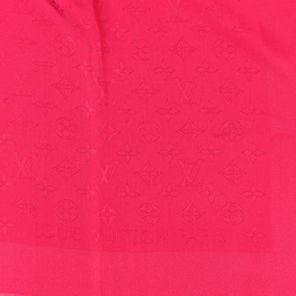 Louis Vuitton Silk Wool Monogram Shawl Berry 2 of 3