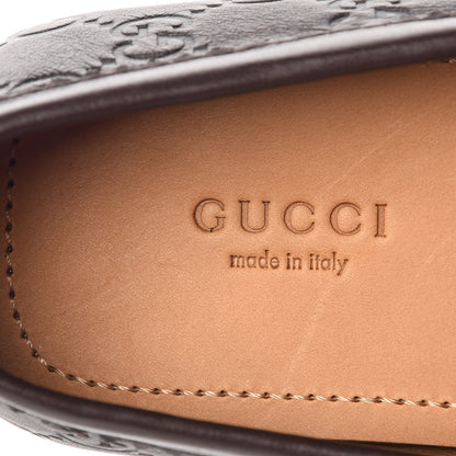 Gucci Soft Guccissima Womens Driver Loafers 37.5 Chocolate 7 of 13