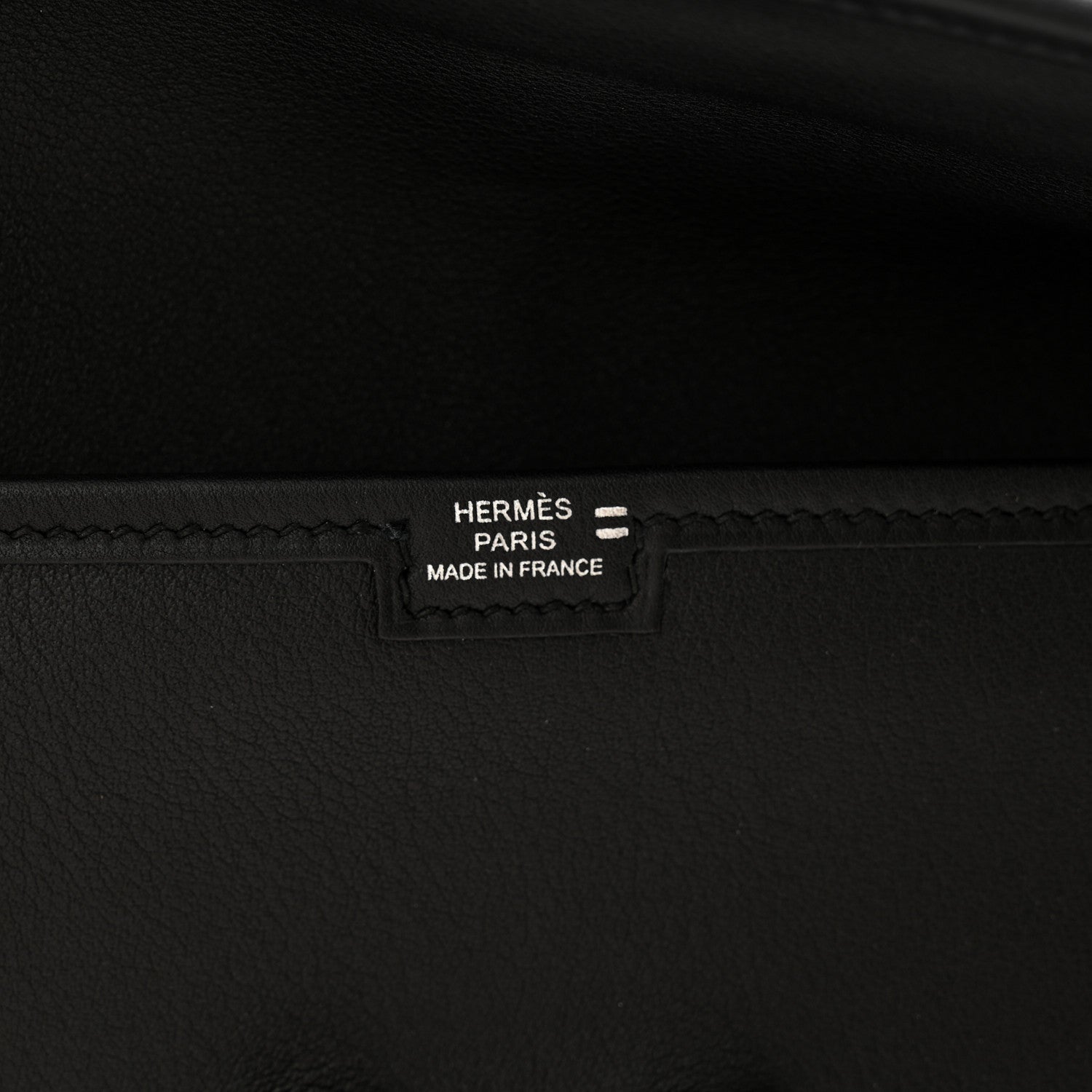 Hermes Swift Lizard Jige Touch Duo Clutch Black Ombre 7 of 8