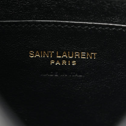 Saint Laurent Supple Lambskin Small Cassandre Chain Pouch Black 6 of 10