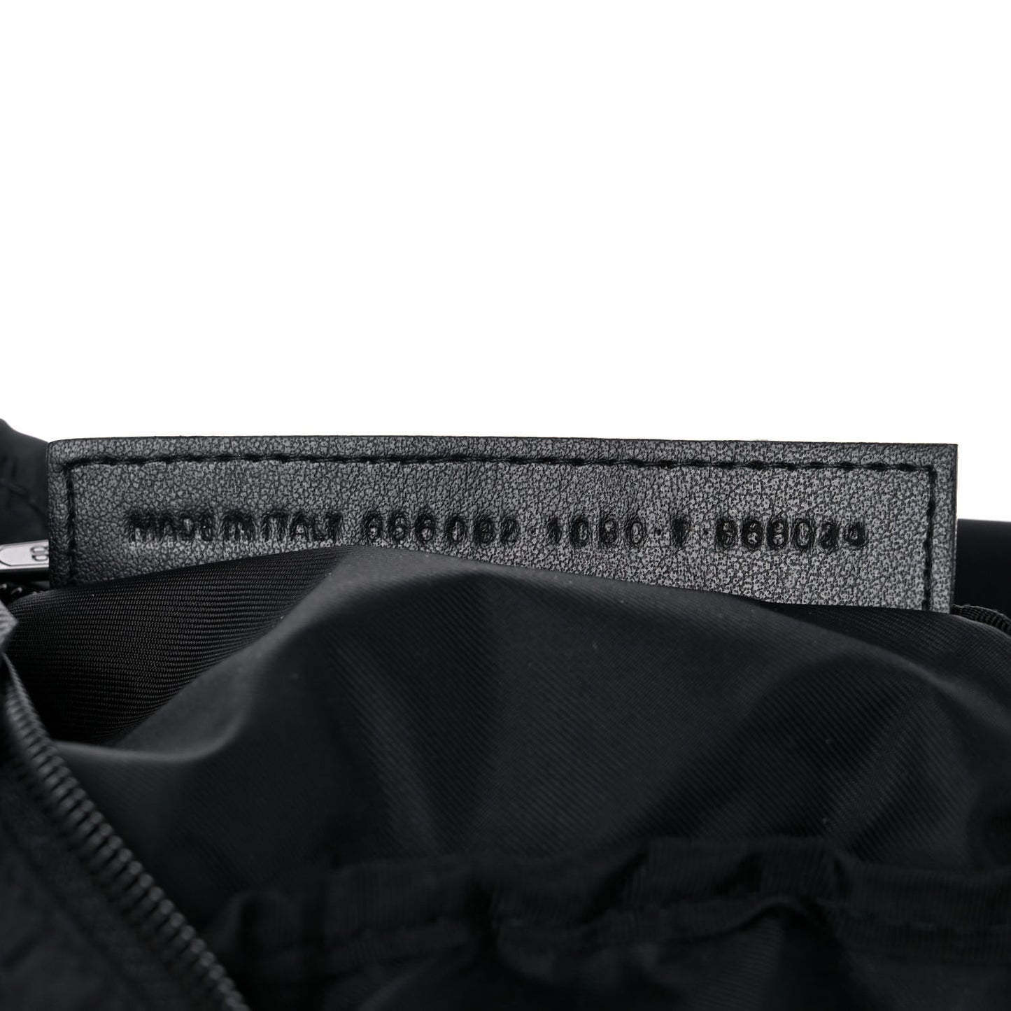 Recycled Sport Nylon Logo Embroidered Large Wheel Sling Bag Black White