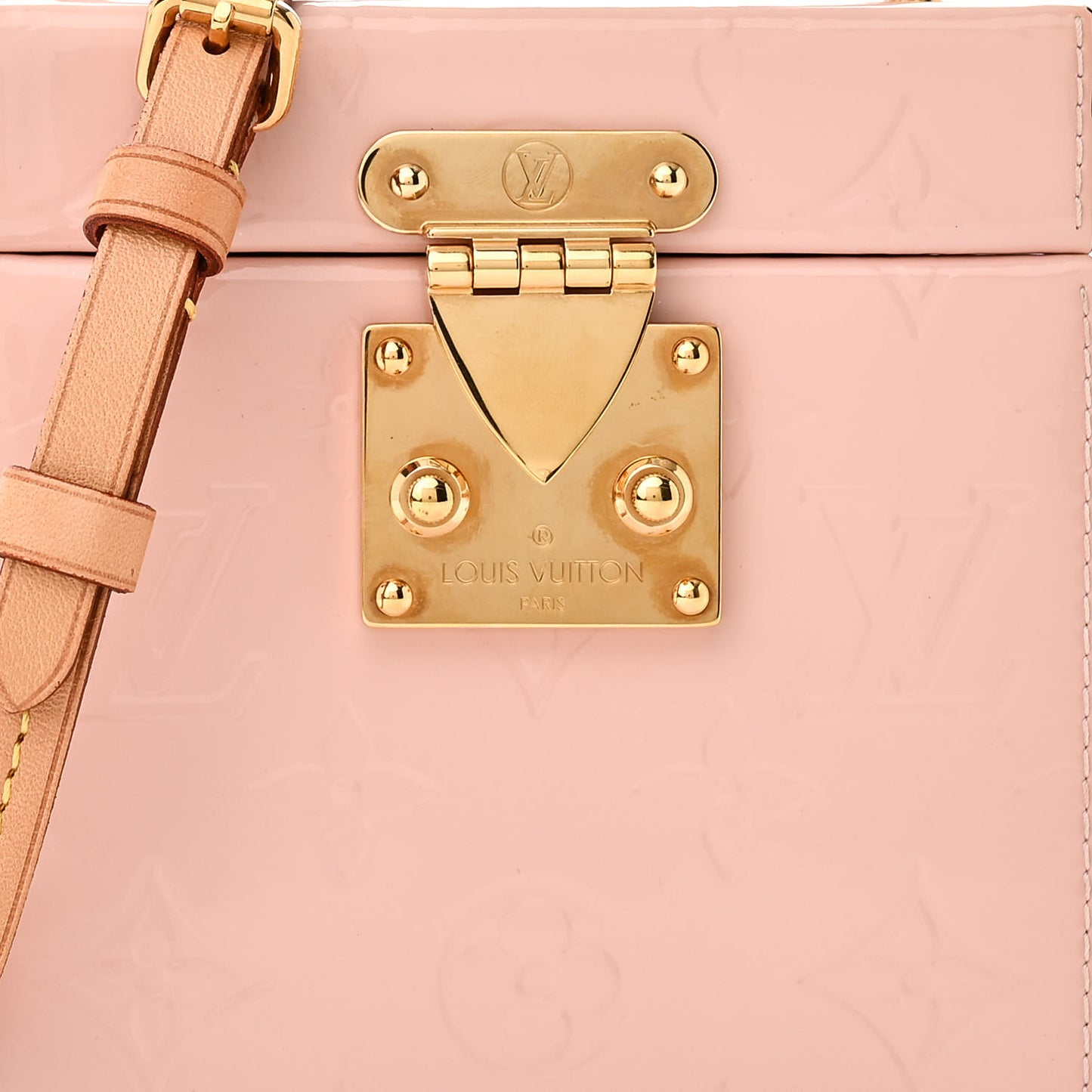 LOUIS VUITTON Vernis Bleecker Box Rose Ballerine