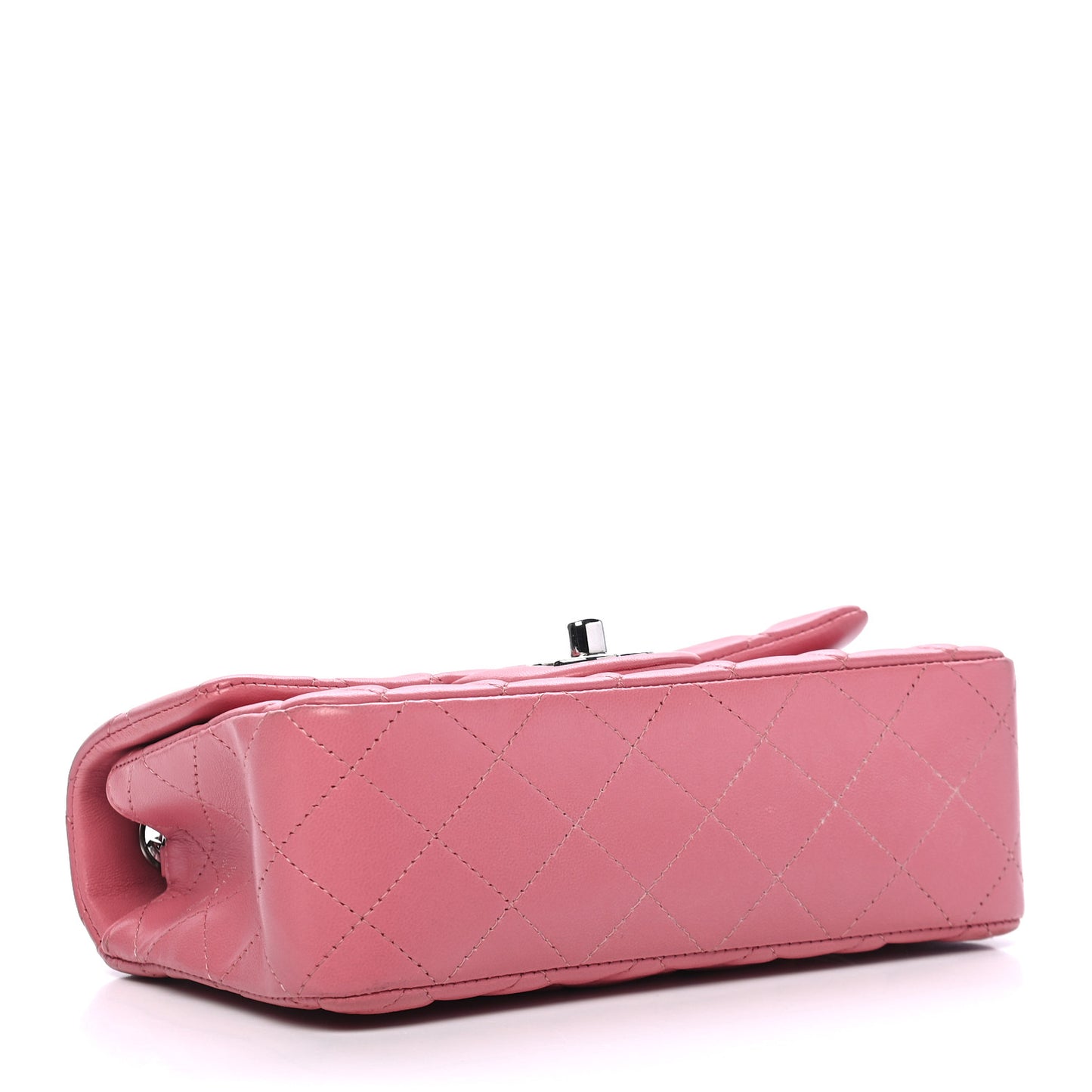 Lambskin Quilted Mini Rectangular Flap Pink