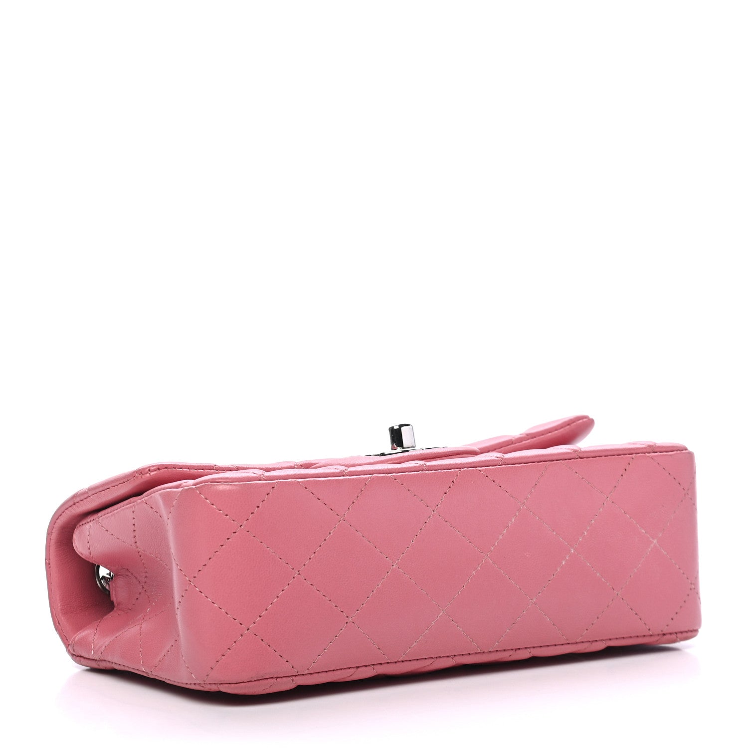 Chanel Lambskin Quilted Mini Rectangular Flap Pink 3 of 9