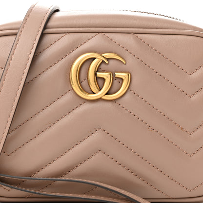 Gucci Calfskin Matelasse Mini GG Marmont Chain Shoulder Bag Porcelain Rose 8 of 10